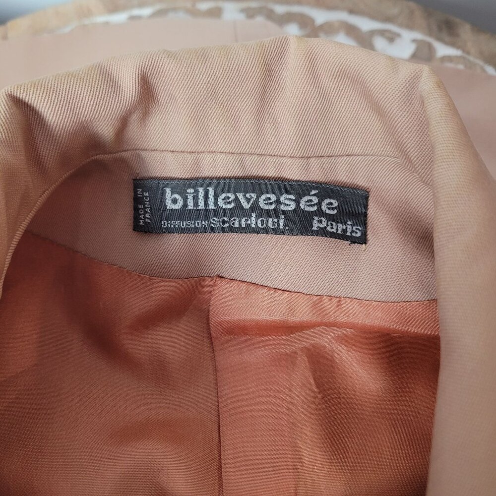 Vintage Billevesée Paris Double-Breasted Wool Blazer Jacket - Picture 4 of 9